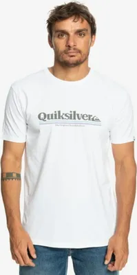 Image de T-shirt Quiksilver "Between The Lines", couleur blanche, taille L