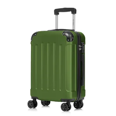 Produktbild von yonsly Premium Reisekoffer TSA-Schloss,YKK-Reißverschluss Hartschalen-Koffer Trolley Kabinenkoffer Rollkoffer Suitcase Handgepäck (Olive, M)