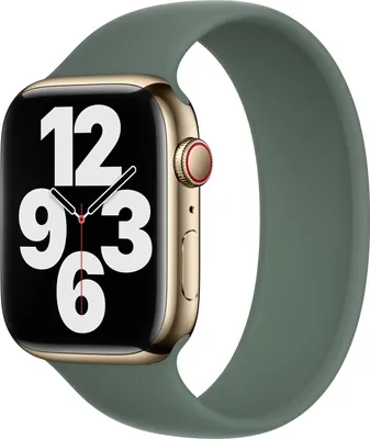 Image de Bracelet solo en silicone Apple pour Apple Watch | 38/40/41/42 mm - Taille 7 - Eucalyptus