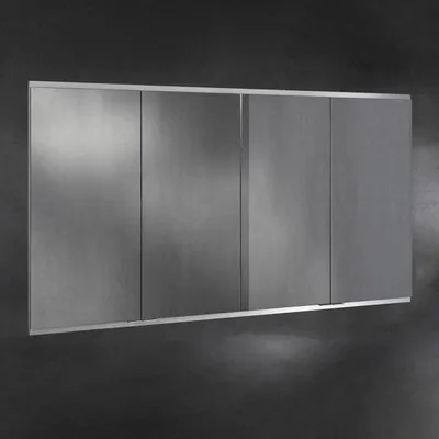 Imagen del producto de Keuco Royal P94, mueble de espejo empotrado de 4 puertas, 160 x 14,7 cm, con iluminación LED