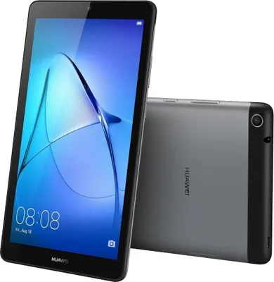 Produktbild von Huawei MediaPad T3, 17,8 cm (7"), 1024 x 600 Pixel, 8 GB, 1 GB, Android 7.0, Schwarz, Grau