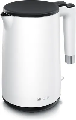 Produktbild von Arendo - Wasserkocher Edelstahl – 1,5 Liter - 2200 Watt – Doppelwand-Design – 360° Controller – BPA-frei – Überhitzungs- und Trockengehschutz