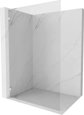 Image de Mexen Lunar L paroi de douche Walk-in gauche 120 x 200 cm, transparent 8 mm, nickel brossé - 830L-120-000-97-00-L
