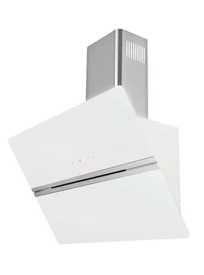 Produktbild von Amica Kaminhaube "Shadow White II", 90 cm, Weißes Glas und Edelstahl, Sensorsteuerung Red, KH17228E