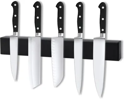 Image de Couteau de cuisine - 30 cm - Acier inoxydable - Noir