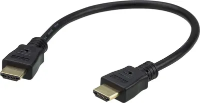 Produktbild von ATEN 0,3 m High Speed True 4K HDMI Kabel mit Ethernet, 0,3 m, HDMI Typ A (Standard), HDMI Typ A (Standard), 3D, Schwarz, Gold