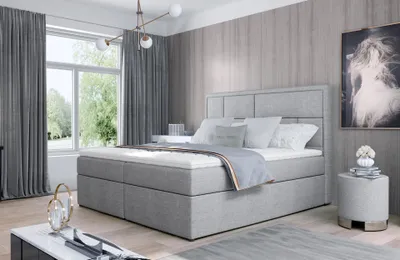 Obrázek produktu pro Manželská postel 180x200 OVARIO - šedá