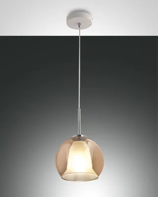 Produktbild von Fabas Luce Pendelleuchte Bretagna E27 Ø220mm Weiß Bernstein