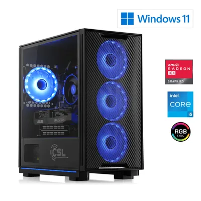 Produktbild von CSL Gaming PC Intel Core i5-12400F, 3200 MHz, Radeon RX 7600, 16 GB DDR4 RAM 1000 GB, Windows 11, USB 3.2 | M10010H