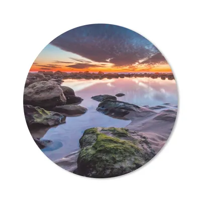 Produktbild von MuchoWow® Mauspad Mousepad Felsen - Wasser - Natur 40x40 cm - Mousepads - Maus Mat - Pad - Mausunterlage - Schreibtisch Accessoires