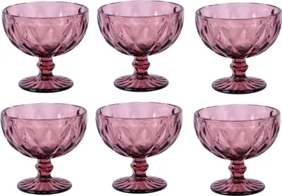 Produktbild von Schäfer 6er Schale Diamond – 300 ml Eisschalen Set für Desserts und Snacks Beere