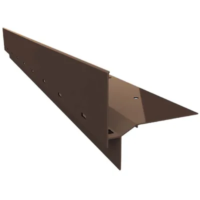 Zdjęcie produktu dla Renoplast Profil okapowy aluminiowy W60, Do posadzki wentylowanej na tarasy i balkony, Profil prosty 200cm, Brąz