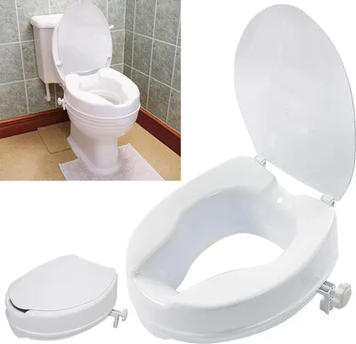 Produktbild von Famanu Toilettensitzerhöhung - Höhenverstellbar von 5 bis 15 cm für Senioren und Schwangere