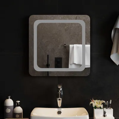 Immagine prodotto di Specchio da bagno a LED, trasparente, 50 x 50 cm, in vetro temperato