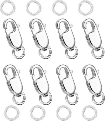 Produktbild von Silberne Kettenverschluss, DIY-Bracelet- und -Halskettenschmuckverschluss, Kettenverschluss, Kettenverbindung, Verschluss für DIY-Bracelets und Halsketten, Schmuckherstellung