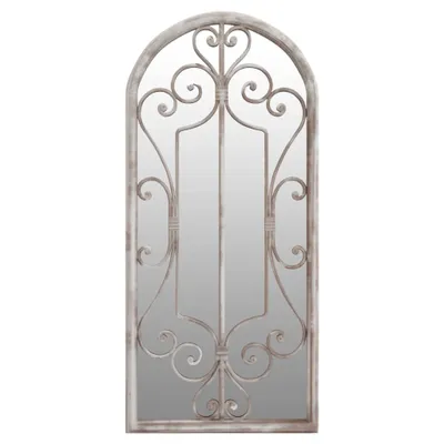 Image de vidaXL Miroir de jardin sable 100x45 cm Fer