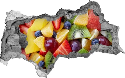 Immagine prodotto di Adesivo autoadesivo tridimensionale con fori, dimensioni 95x73 cm, motivo: frutta ritagliata