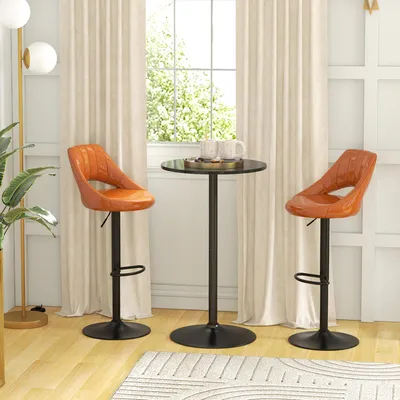 Imagen del producto de Mesa alta Sweiko, mesa para 2 personas, 60 x 60 x 102 cm, color negro