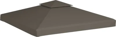 Produktbild von vidaXL Střešní plachta na pavilon s komínovým průduchem 310 g/m² 3x3 m Taupe