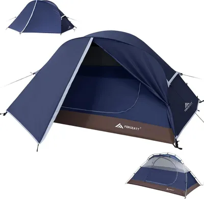 Produktbild von Forceatt Zelt für 2 Personen 4 Jahreszeiten Wandern Camping Blau