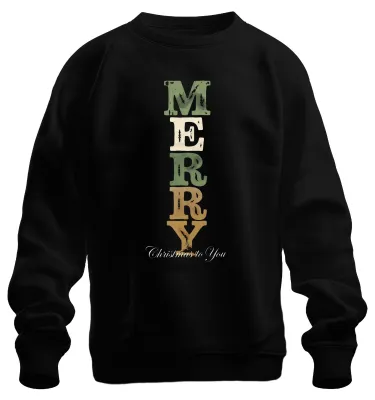 Zdjęcie produktu dla MERRY Christmas to You Christmas Gift Vintage Uni  Sweatshirt Pullover, Czarny, L