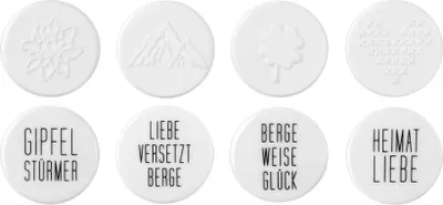 Produktbild von Heimatliebe Porzellantaler 4er Set