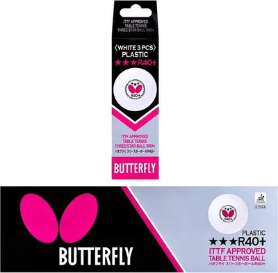 Produktbild von Famanu Tischtennisbälle 3 Sterne R40+ - Weiß (Packung mit 3)