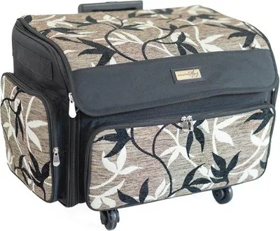 Immagine prodotto di Custodia portatile con 4 ruote per macchine da cucire Famanu - Borsa trasportabile con ruote, colore nero