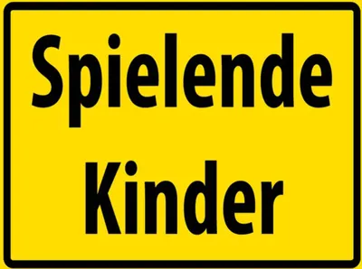 Produktbild von vianmo Holzschild 30x40 cm Spielende Kinder