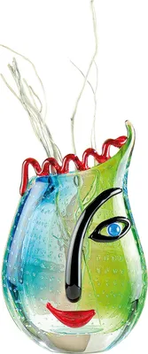 Produktbild von Casablanca by Gilde Glasart Design-Vase Vero durchgefärbt, handgearbeitet H. 28 cm,39856