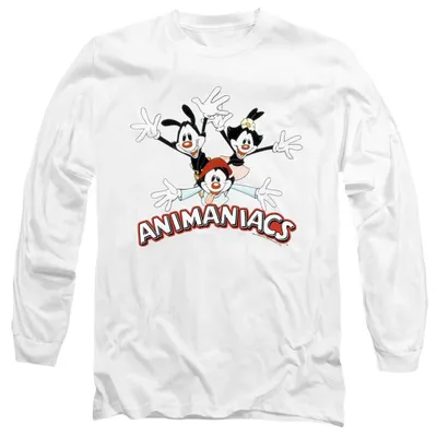 Produktbild von Animaniacs - T-Shirt für Herren/Damen Uni, Langärmlig TV38646 (M) (Weiß)
