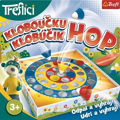 Produktbild von TREFL Kleeblätter Spiel: Treflik-Thema mit 9 fliegenden Hüten und 3 Abschussrampen