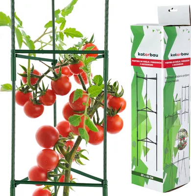 Zdjęcie produktu dla KOTARBAU® Klatka na pomidory Uchwyt na rosliny Wieza na pomidory 120 cm Plastikowa podpora wspinaczkowa Pomidory i ogórki Klatka na pomidory Podpora wspinaczkowa na ogórki Krata Wieza na pomidory Podpora na rosliny Pomoc przy wspinaczce