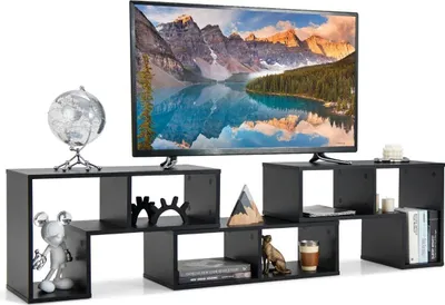 Immagine prodotto di Supporto TV modulare in legno, 3 pezzi, adatto a TV fino a 65""