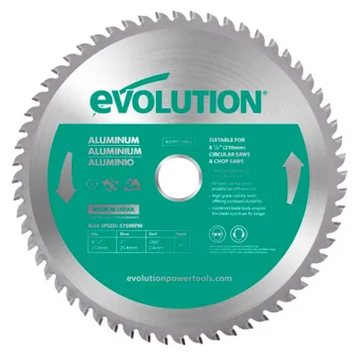 Immagine prodotto di Evolution Power Tools A210TCT-60CS: lama per seghe circolari e seghe a disco, ideale per