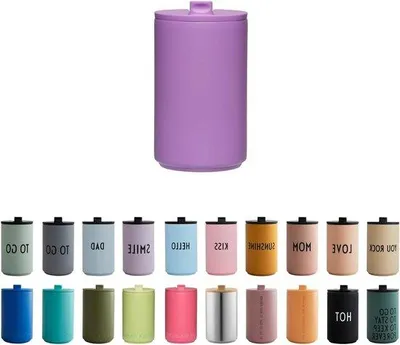 Produktbild von Isolerter, doppelwandiger, rohrloser, Trinkbecher aus Edelstahl für Camping und Büro - 350 ml