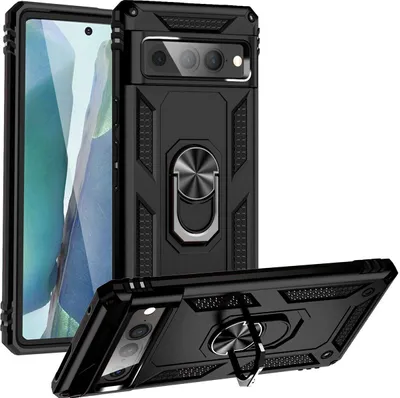 Produktbild von Mobigear Armor Ring  Google Pixel 7 Pro Hülle Hardcase Backcover Stoßfest mit Ringhalter - Schwarz