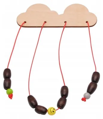 Produktbild von ASZ Chmurka Holzperlen Deko für Sensoriktafel