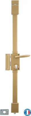 Image de Serrure de serrure en applique Targa à fouillot pour porte d'entrée, gauche, 3 pts, axe 45mm, or - THIRARD