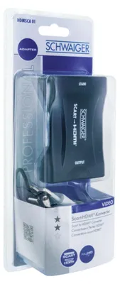 Obrázok produktu pre Schwaiger HDMSCA01 533, 1920 x 1080 px, 1080p, NTSC 3.58, NTSC 4.43, PAL, PAL M, PAL N, SECAM, SCART, HDMI, 5 V