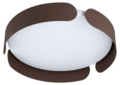 Immagine prodotto di Plafoniera Moderna Valcasotto Acciaio Moka - Caffè Luce Led Integrato 20W