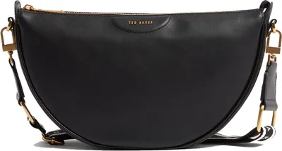 Immagine prodotto di Ted Baker borsa a tracolla borsa a tracolla Essina Webbing Leather Half Moon Crossbody Bag Black nero