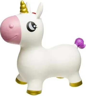 Image de skippyball licorne 46 cm blanc/or