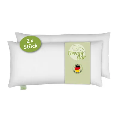 Produktbild von 2er Set Baumwolle Kopfkissen | 40 x 80 cm | DREAMSTAR Eco | Allergiker geeignet