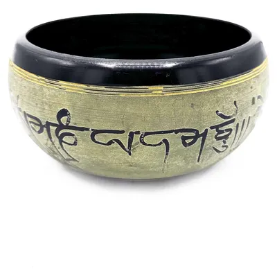 Imagen del producto de Cuenco tibetano Earth Powder - Mantra Five Buddha - 16cm