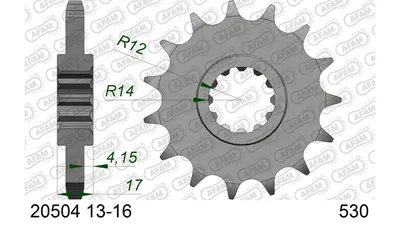 Produktbild von AFAM Kettenritzel 20504-15 Vorne Stahl