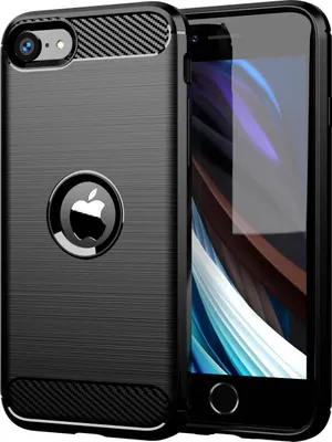 Immagine prodotto di Custodia Cadorabo per Apple iPhone SE 2020 in TPU nero protettivo custodia cover telefono cellulare