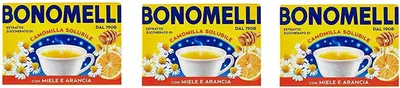 Produktbild von 3x Bonomelli camomilla Kamille mit Honig und Orange löslich entspannendes 80g