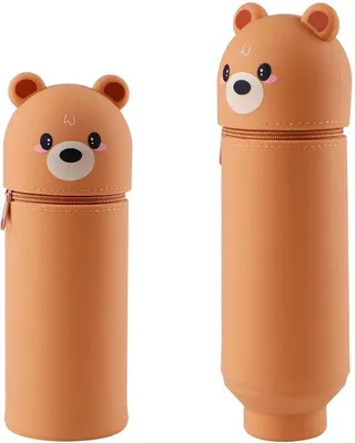 Produktbild von Weiches Silikon-Etui, Cartoon-Design, Stehend, Tierhalter, Süße Schuletzubehör