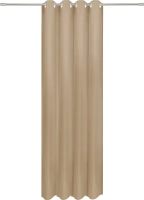 Produktbild von Vorhang Blickdicht Schals Gardinen Öse Ösengadine Vorhänge 2er Set Größe: 135x245 cm, Farbvariante: Beige